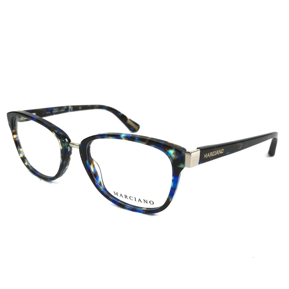 Marciano Eyeglasses Frames GM0286 092 Blue Tortoise Square Full Rim 52-18-135